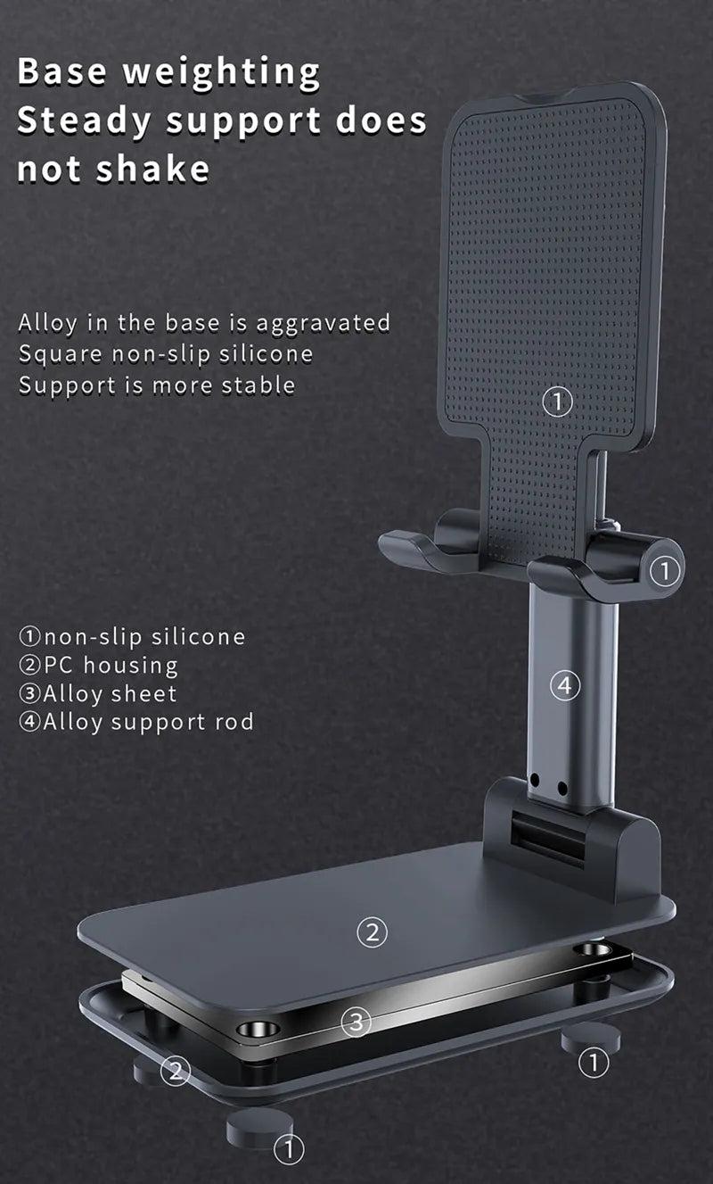 Mobile phone holder for stand